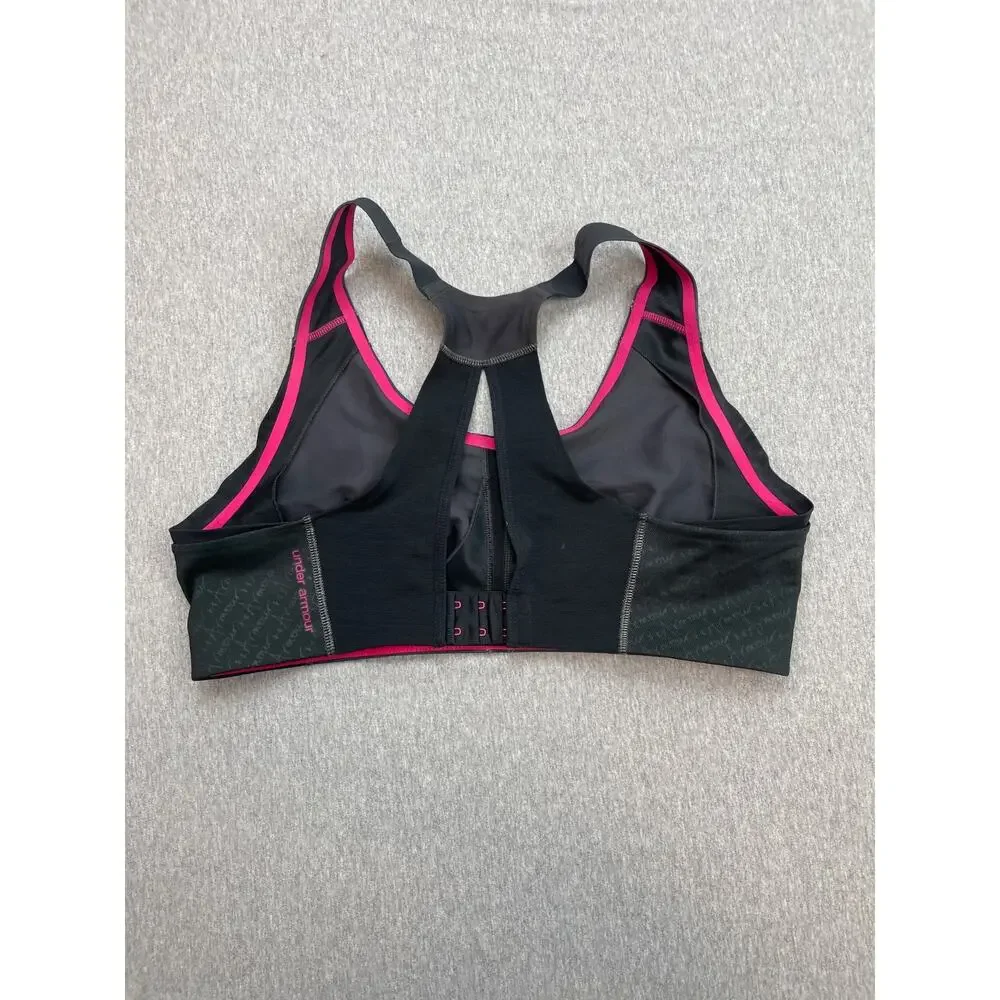 Under Armour Sports Bra Womens 38C Heatgear Shoulder Straps Compression - Picture 2 of 8